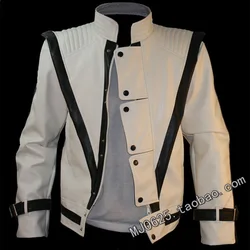 Impersonator Michael White Vocal Concert Lether Jacket Outwear Punk Halloween