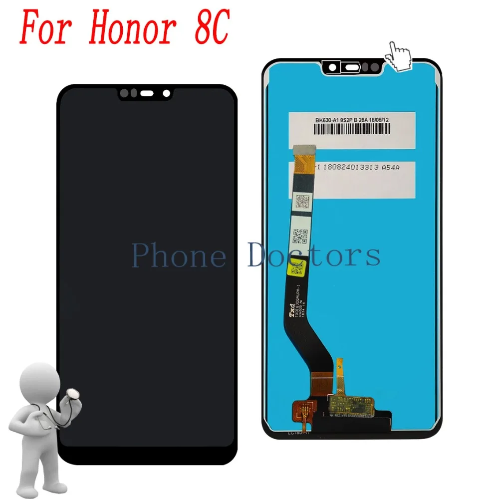 6.3 inch Full LCD DIsplay +Touch Screen Digitizer Glass Assembly For Huawei Honor 8C BKK-AL00 BKK-LX1 BKK-L21 ; New ;100% Tested