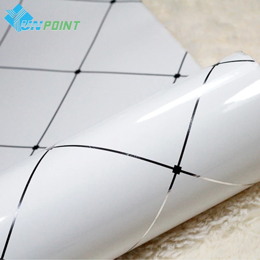 PVC Glossy Paint Decorative Film, Papel de parede autoadesivo impermeável, Armários de móveis antigos, Desktop Renovation Stickers