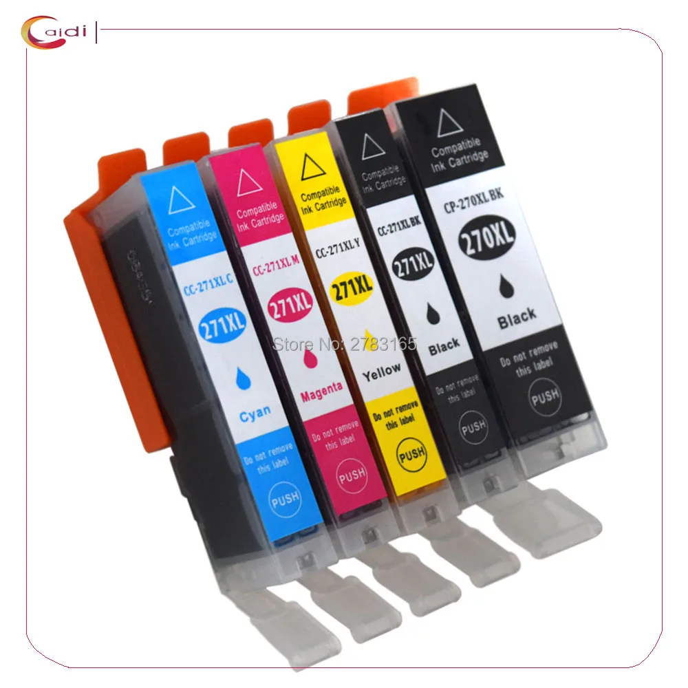 5Pack Compatible PGI-270BK C LI-271XL Ink cartridge For canon PIXMA MG5720 MG5721 MG5722 MG8620 MG8621 MG8622 Printer