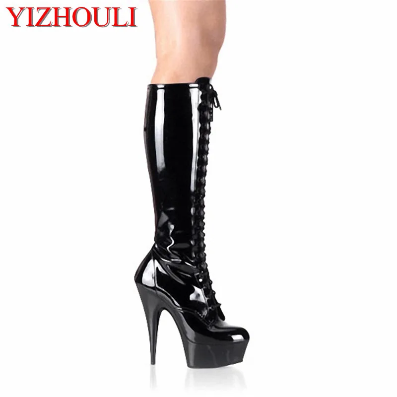 

Hot sell female boots, new pink super fine high heel women's shoes, 15CM pole dancing tall Dance Shoes