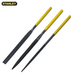 Stanley 1pcs flat/half round/round file mini needle machinist files 3x140mm 4x160mm 5x180mm hobby art jewelry wood working tools