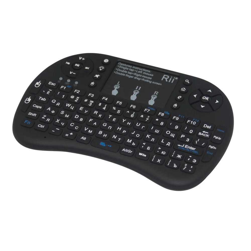 Rii i8 + teclado sem fio Inglês com TouchPad Backlit Mouse Combo para PC HTPC IPTV Android TV Box