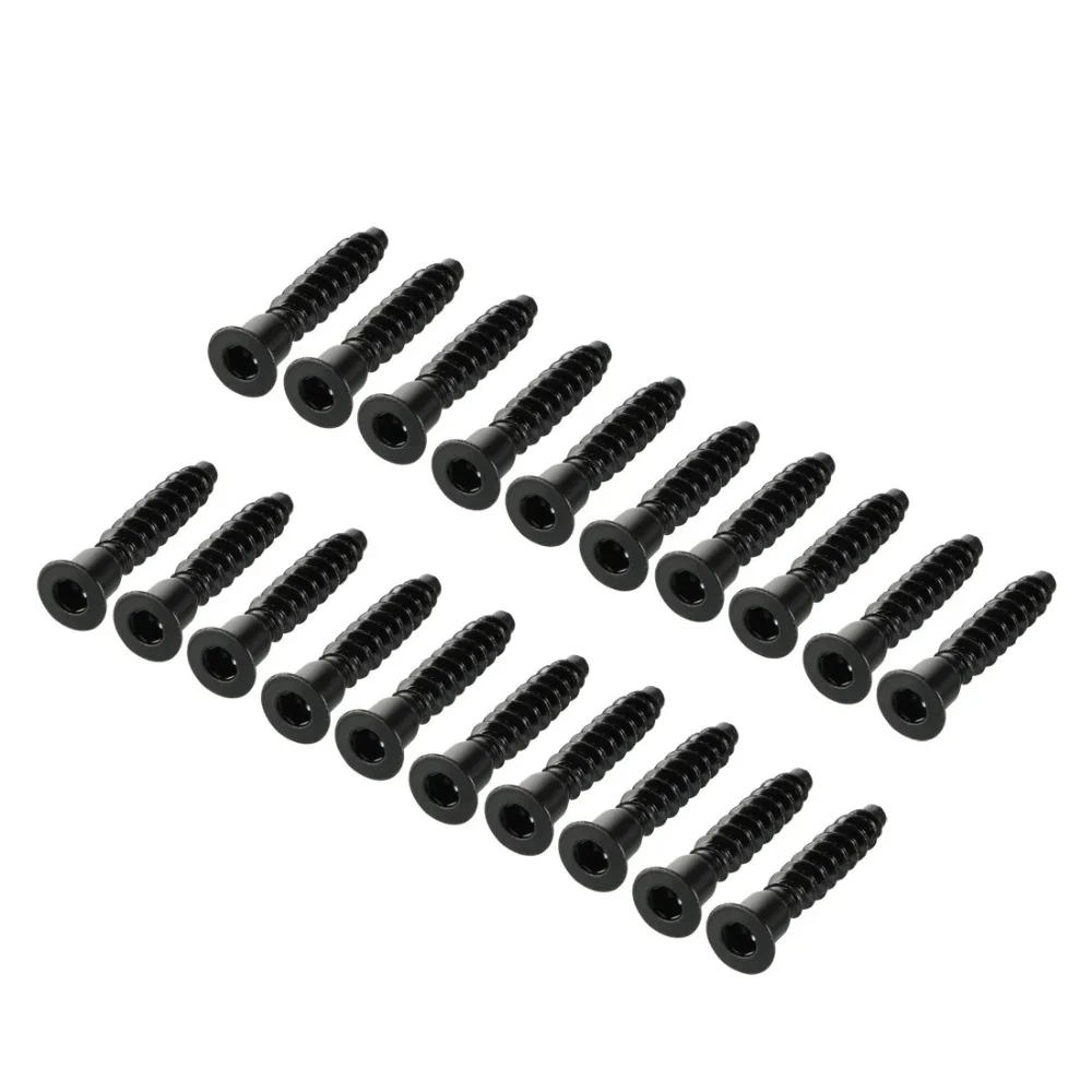 Uxcell 20pcs Furniture Confirmat Screw 7x39mm 7x49mm 7x59mm Hex Socket Zinc Plated Silver Tone Bronze Tone Black