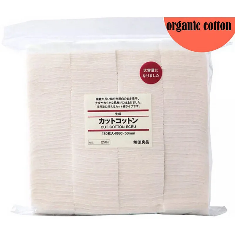 180 Sheets M U JI Make Up Remove Cotton Pad Skin care Organic Facial Cotton 60x50mm