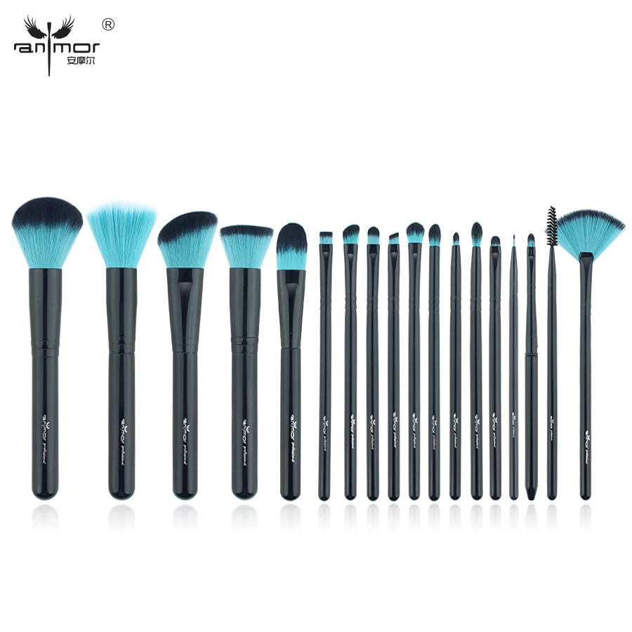 Anmor 18 PCS New Makeup Brushes Professional Make up Brush Set Tools Eyebrow Eye shadow Foundation Cleaner Blending Cosmetic Kit