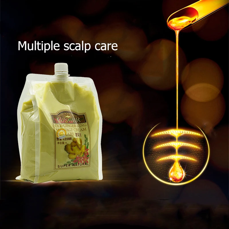 BOQIAN 1000ML Natural Ginger Essence Hair& Scalp Massage Cream Dandruff Oil Control Nourishing Repair Damaged Hair Care Products