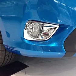 ABS Chrome For Toyota Vios/Yaris sedan 2014 2015 2016 Car Styling Car front fog lamp Light Cover Trim Accessories 2pcs