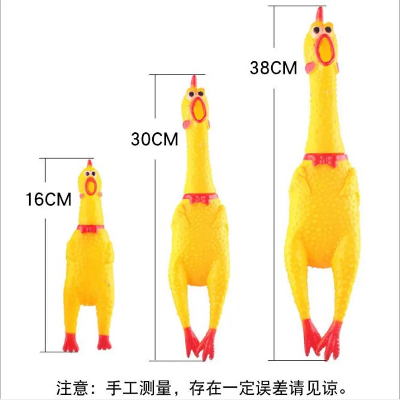 16cm 30cm 38cm Screaming Chicken Squeeze Sound Toy Pets Toy Product Dog Toys Shrilling Decompression Tool Funny Gadgets