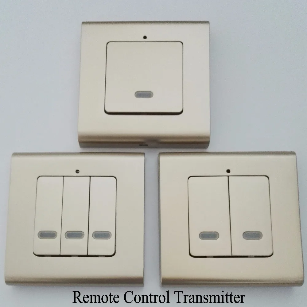 Wall Panel Remote Control Transmitter 1 Button 2 Button 3 Button Sticky Remote Champagne Color Remote 315 Room Hall Corridor TX