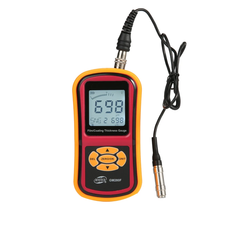 Portable Digital Film/Coating Thickness Gauge LCD Split Paint Plating Coating Thickness Meter With Magnetic Probe Rnage:0-1800um