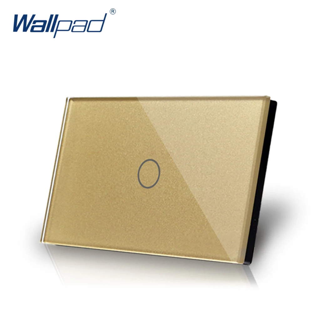 House Doorbell US AU Standard Wallpad Luxury Crystal Glass Panel Touch Screen Reset Door bell Jingle Bell Wall Switch