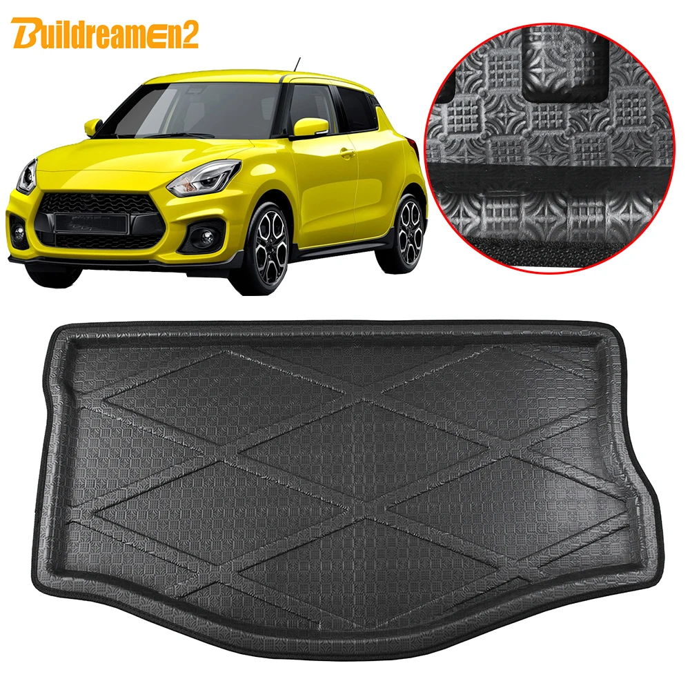 

Buildreamen2 For Suzuki Swift 2010-2018 Car Rear Trunk Boot Liner Tail Cargo Mat Tray Floor Carpet Protector Pad Accessories