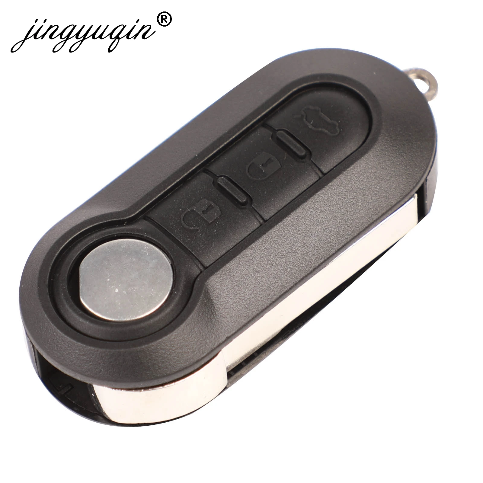 jingyuqin Colorful 3 Buttons Flip Remote Key COMBO Case Shell for FIAT 500 Panda Punto Bravo Peugeot Citroen Car Alarm Fob Cover