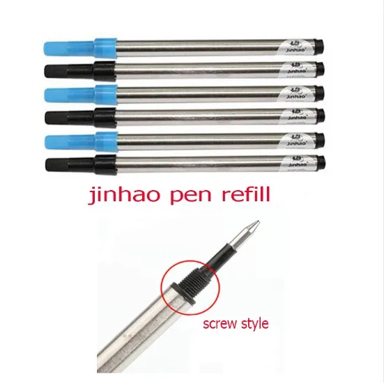 5 pcs/jinhao Metal Refills 0.5mm for Roller Ballpoint Pen Business Pen Ball Pen Refills Office School Supply Stationery