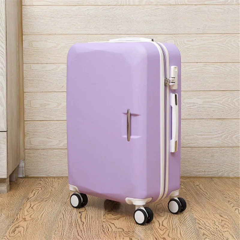 Valise à roulettes pour filles et enfants, joli sac à bagages rose violet, sacs de voyage à roulettes, valises pour enfants, 20 po, 22 po, 24 po, 26 po