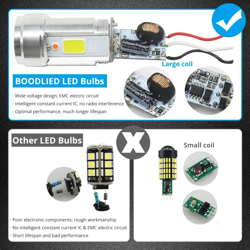 1pc BA20D LED Motorcycle Light COB Glass Lens LED Motorcycle Headlight Bulbs High/Low Fog Lamp White + Blue Light 3000LM