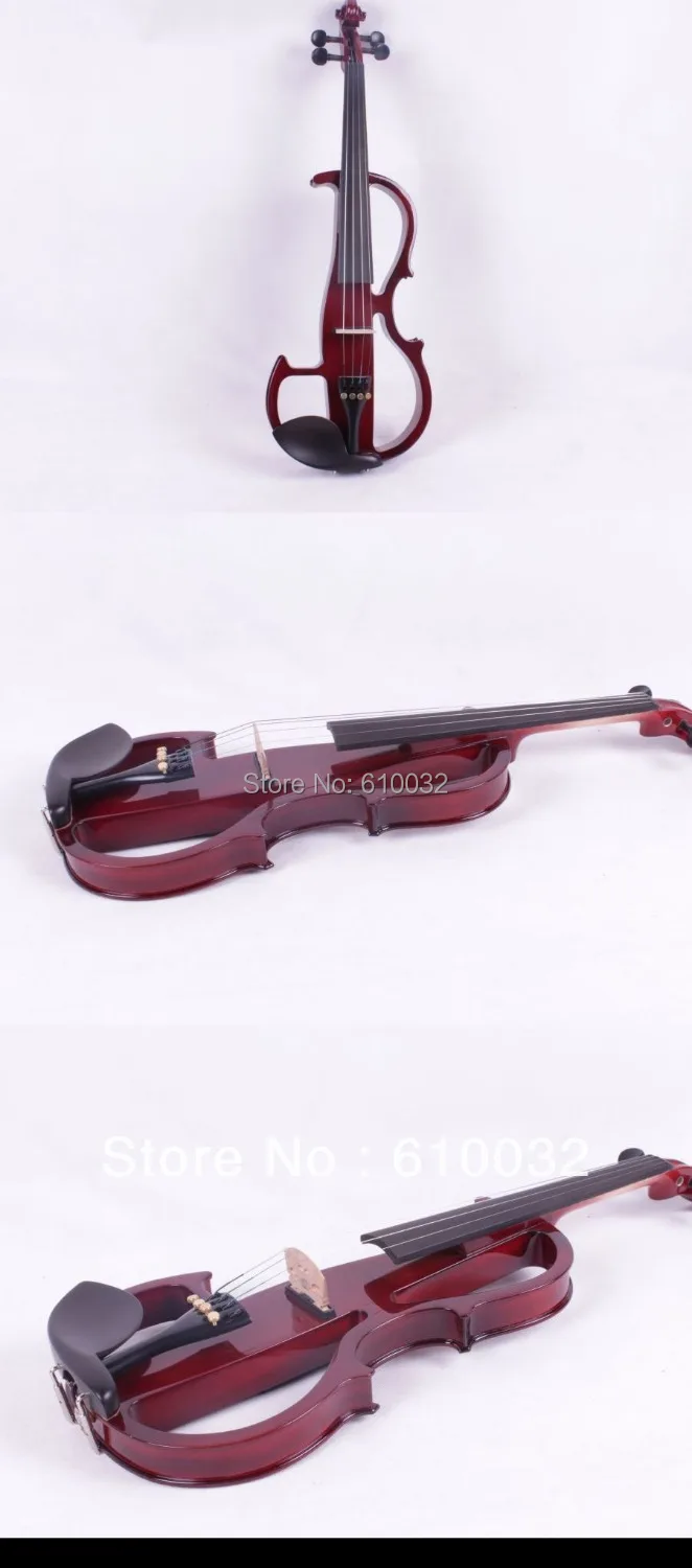 

4/4 Electric Violin Solid wood 8 --18# dark red color 5 string