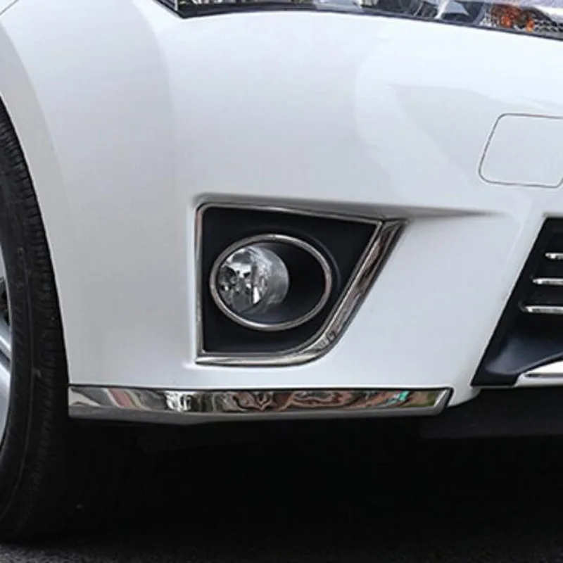 Tonlinker Front/Rear bumper Corner Cover sticker For TOYOTA Corolla Altis 2014-17 Car Styling 1PCS Stainless Steel Cover sticker