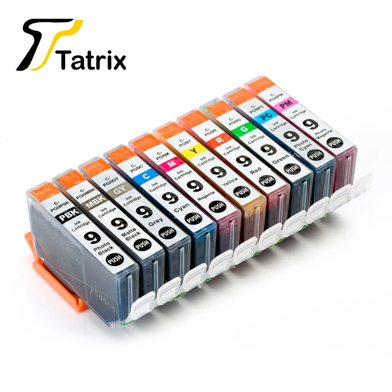 Tatrix PGI-9 PGI9 For Canon PGI-9 With Chip Compatible Ink Cartridge For Canon Pixma Pro 9500 MX7600/iX7000/IX7000 RFB MX7600