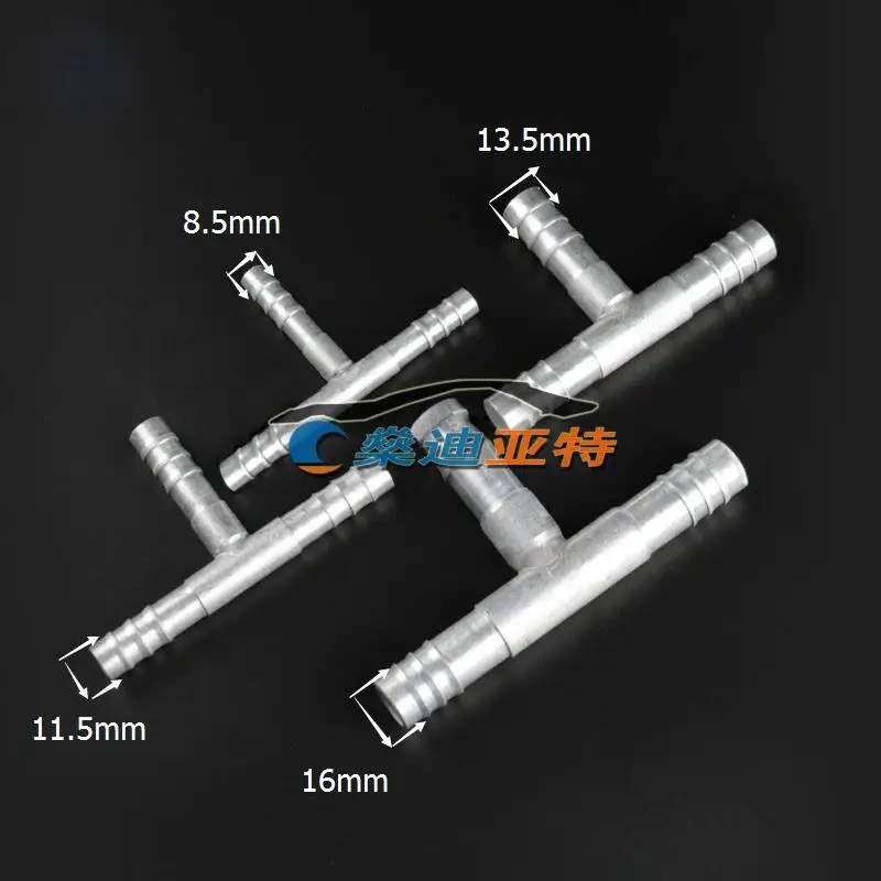

T-head Aluminium Hose Connector Fittings Three-way Joint For AC Hose Clamp Kit