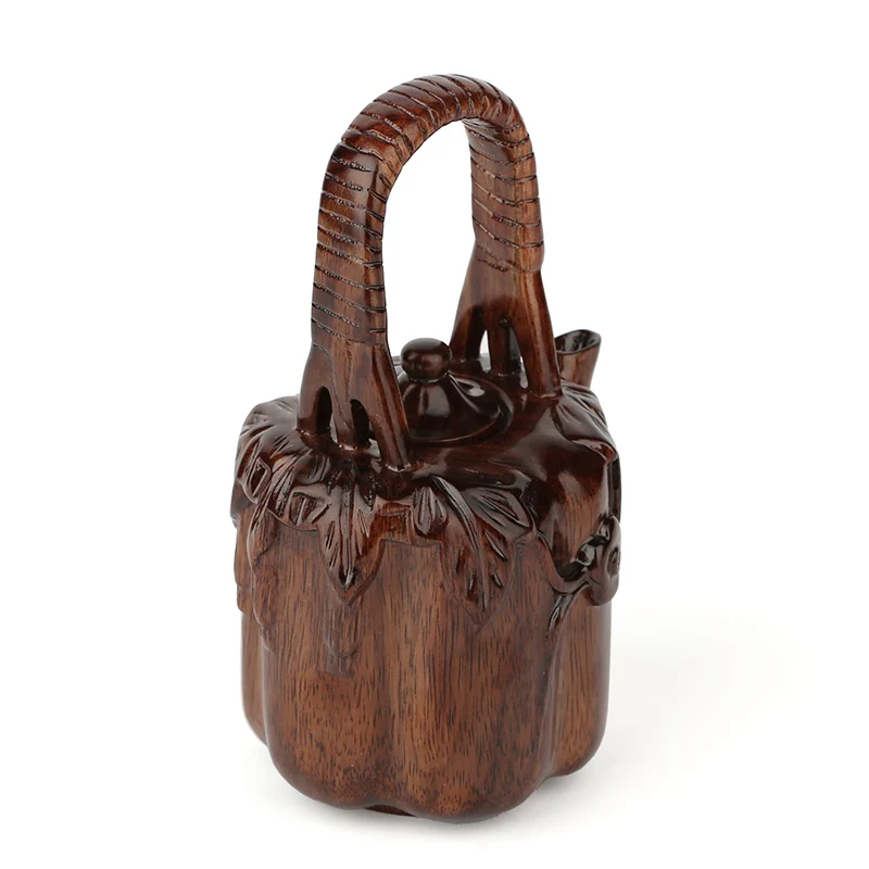 Rosewood crafts Home Furnishing decoration feng shui ornaments lignumvitae teapot pumpkin carving decorative wood carving