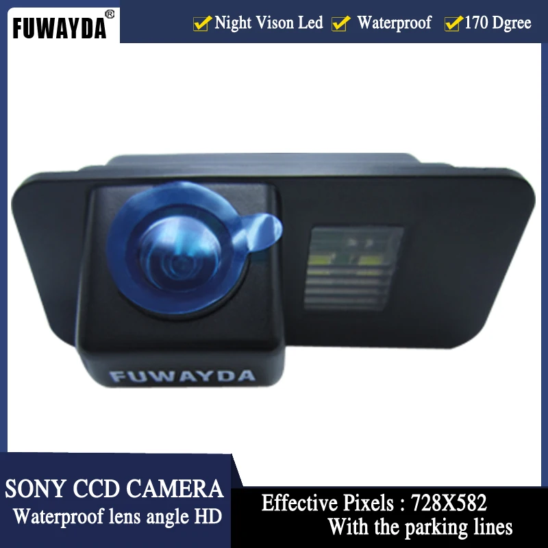 FUWAYDA parking rearview camera SONY CCD Reverse backup camera with parking lines for FORD MONDEO FIESTA FOCUS/S-Max KUGA