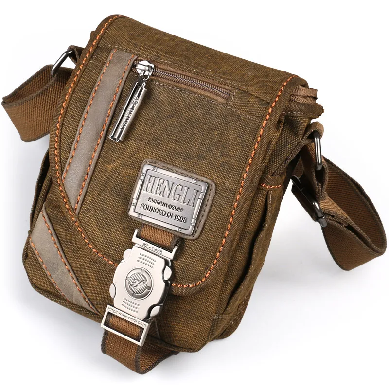 2022 Ruil Retro Shoulder Bags Multifunction Man Canvas Leisure Tooling Messenger Package Vintage Handbag European American Style