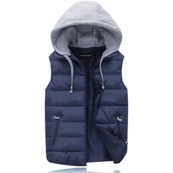 Cotton Vest Top Women Autumn Winter Hooded Vest Outerwear Thick Warm Sleeveless jacket Casual waistcoat Men Women jackets Tops