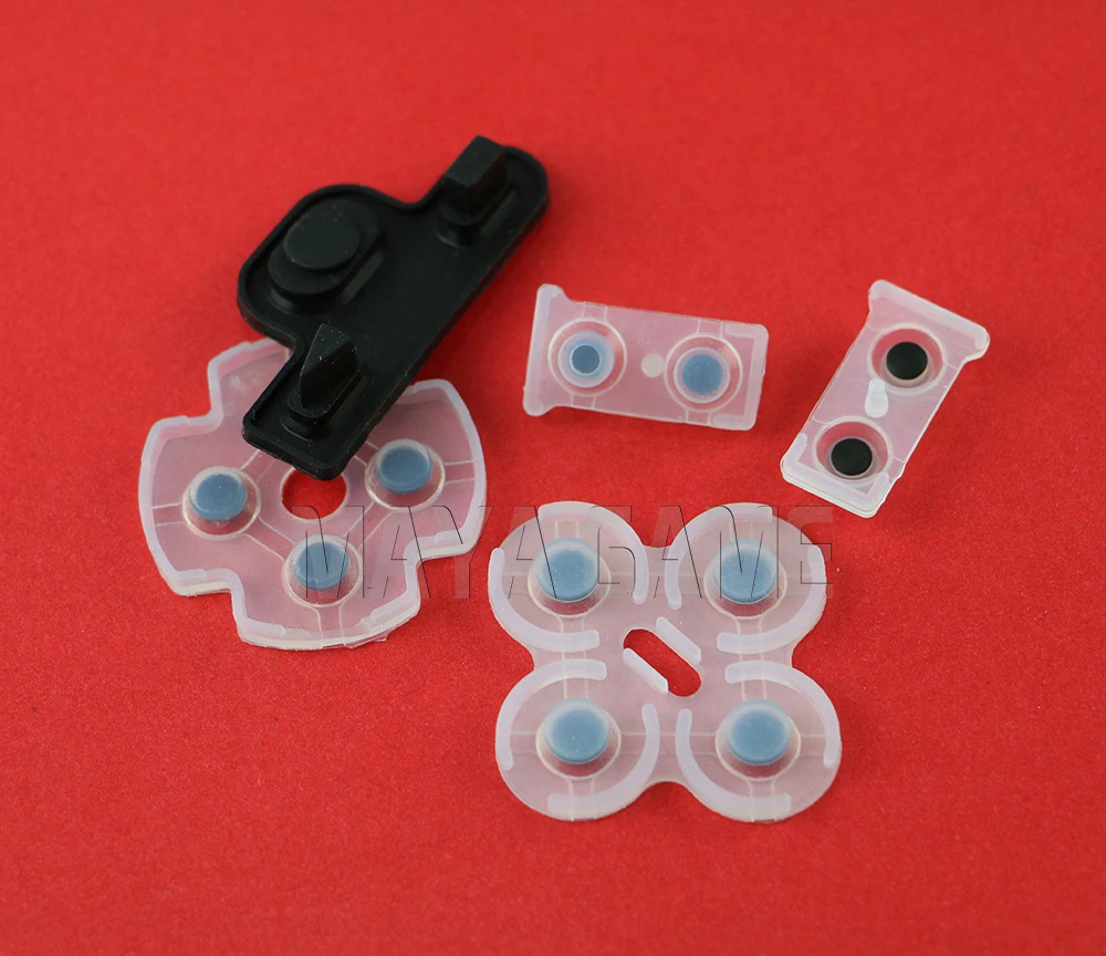 

50sets/lot For playstation 3 PS3 Controller Repair Part clear Silicone conductive Rubber Pad replacement OCGAME