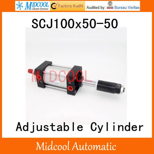 

SCJ100x50-50 standard air cylinder 50mm adjustable stroke pneumatic cylinder single rod 100mm bore 50mm stroke