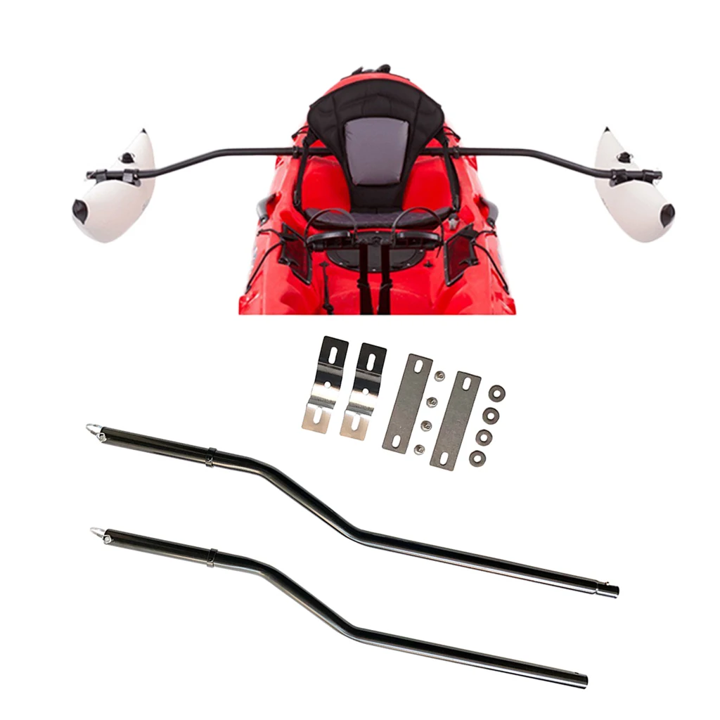 1 زوج كاياك استقرار الصاحب الأسلحة القطب دعم قضيب مع الأجهزة الاكسسوارات خفيفة الوزن دائم والمحمولة