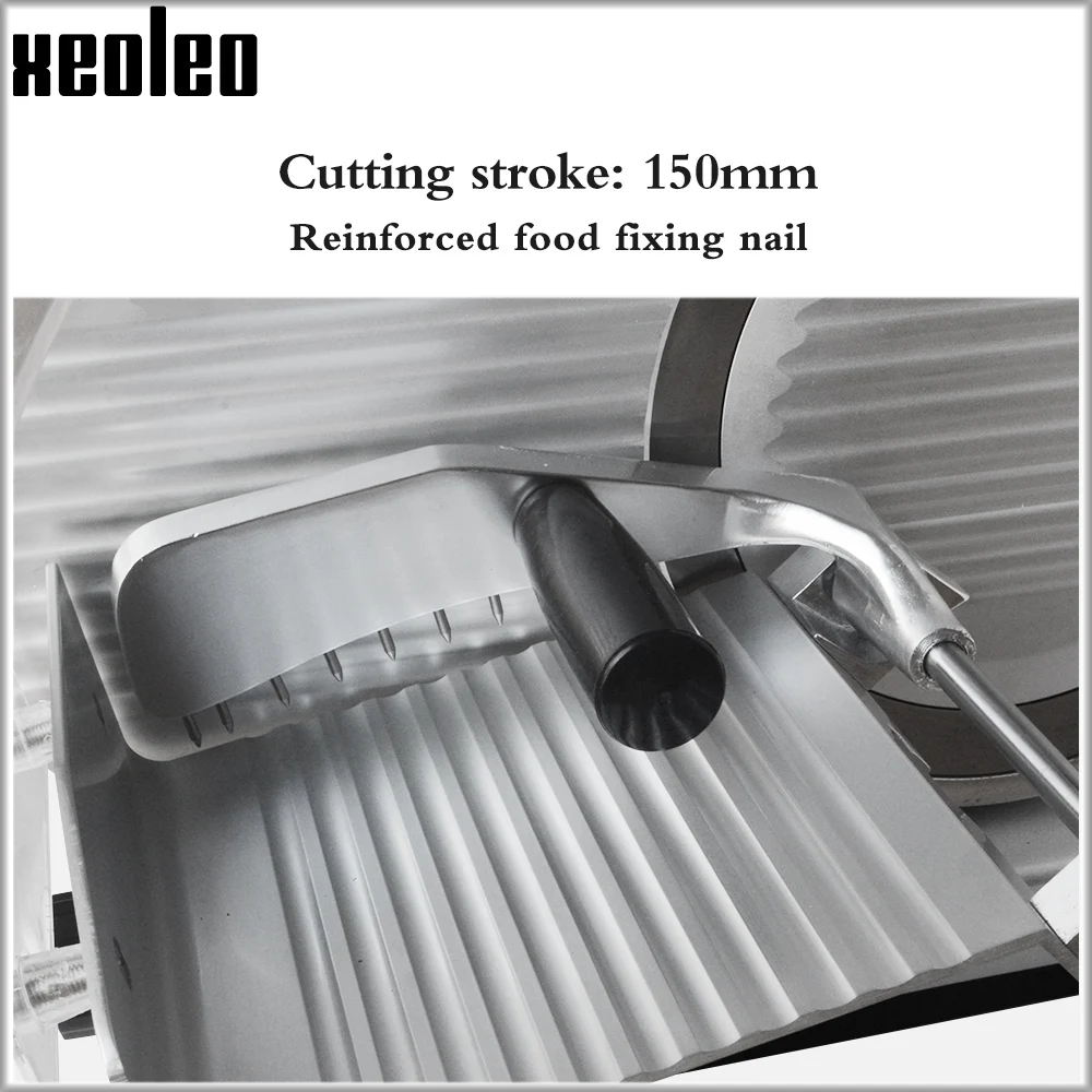 XEOLEO 8 inch Commercial Meat Slicer Electric Meat planer Frozen Fat Cattle/Mutton Roll Slicer Semi-Automatic Skiving machine