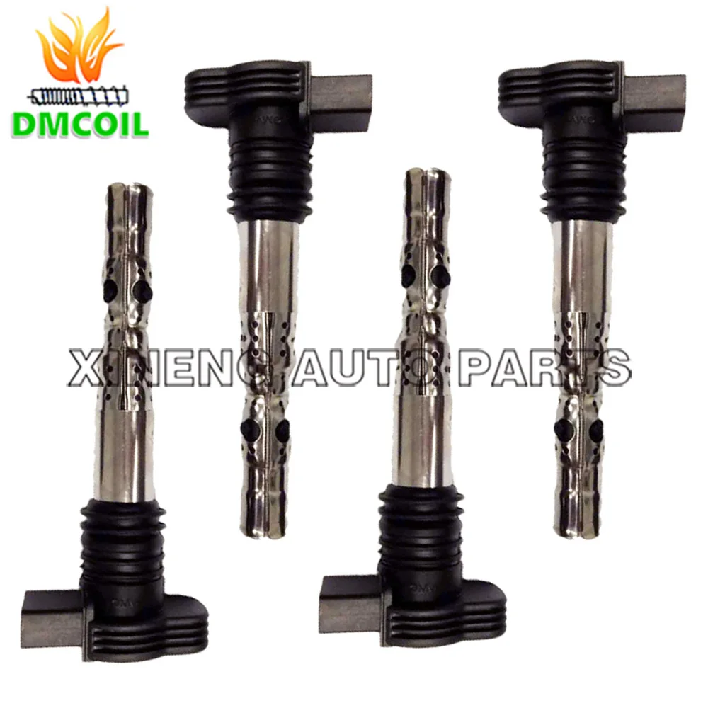 

4 PCS IGNITION COIL FOR V W BEETLE BORA GOLF PASSAT B5 POLO SKODA OCTAVIA AUDI A3 A4 A6 SEAT 1.8T 2.0L 2.7T (96-10) 06A905115