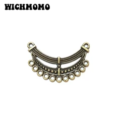 2021 Fashion 48mm 3pieces/bag Zinc Alloy Bronze Porous Connector Charms Linker for DIY Necklace Earring Jewelry Accessories