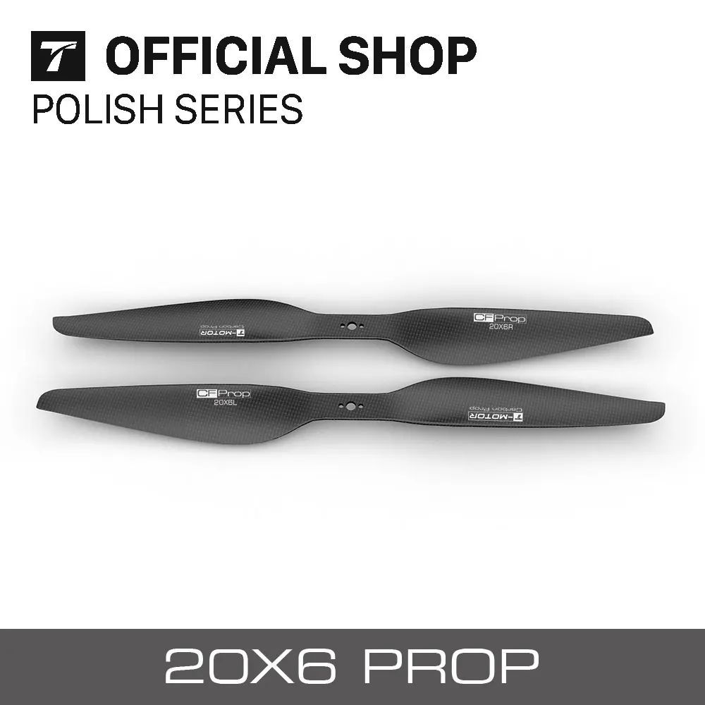 

T-Motor CF prop P20*6 Prop-2PCS/PAIR 100% Carbon Fiber Propeller for Commerical Drone UAV Aircraft U7 P60 MN601S MN605S Motor