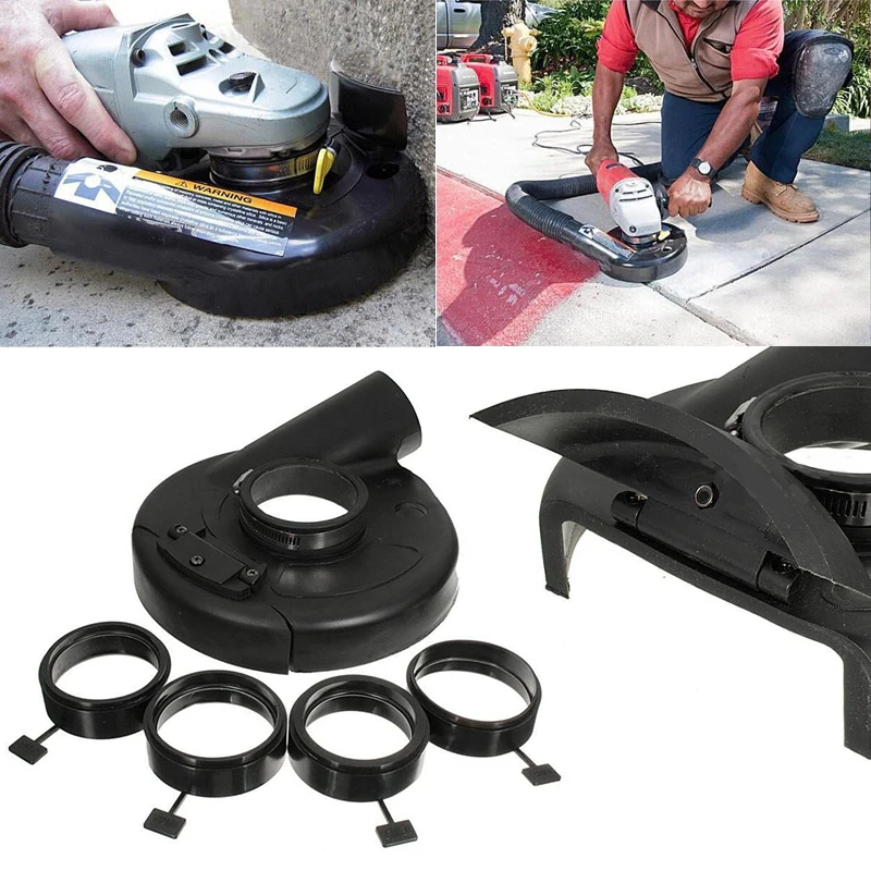 

1set 18cm/7" Vacuum Dust Shroud Cover for Angle Grinder Hand Grinding Accessory Black Accessories