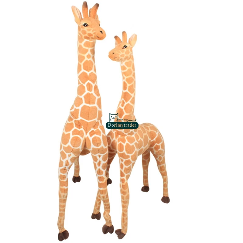 Gigante bonito recheado macio pelúcia simulação animal girafa brinquedo presente do bebê 120cm 140cm dy60312