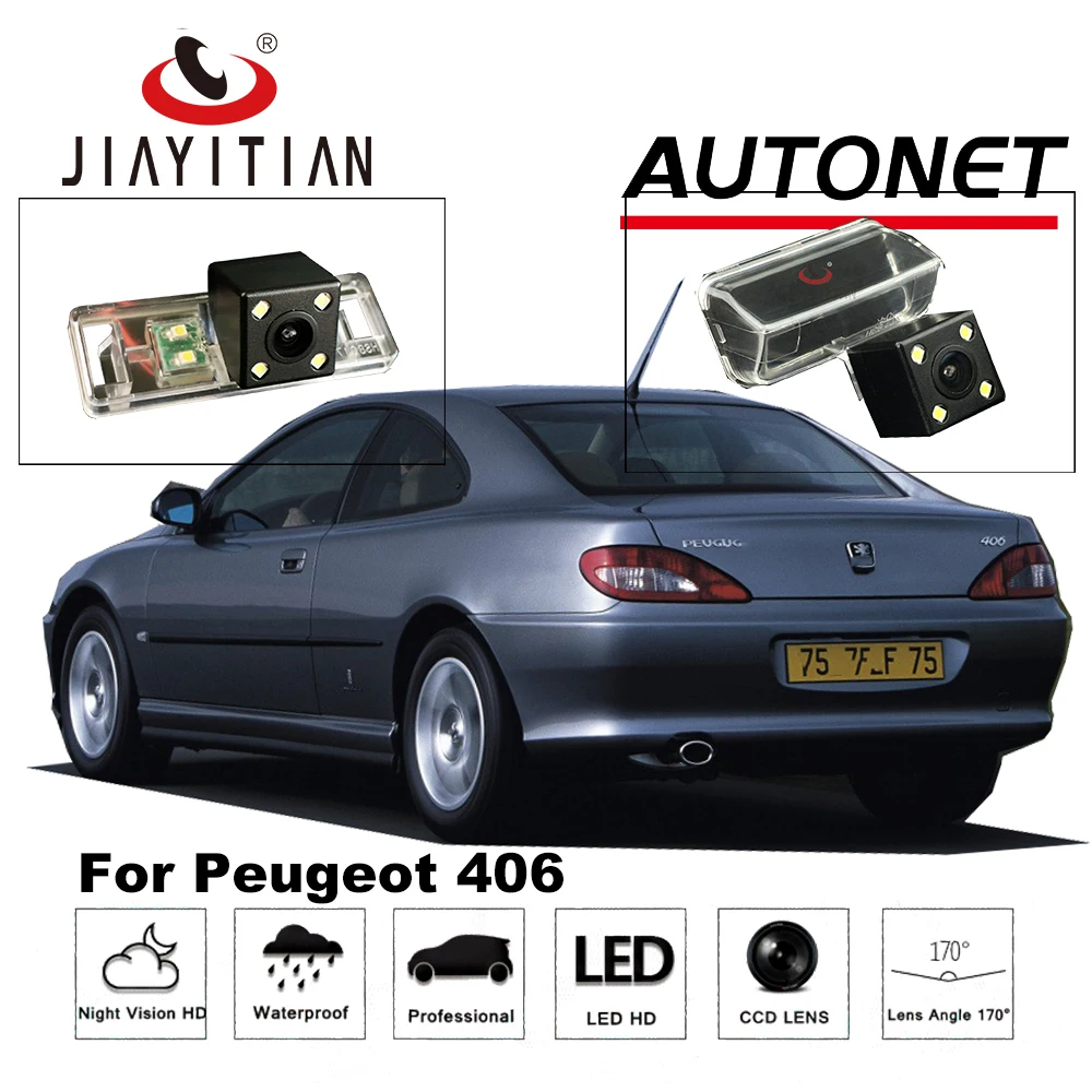 

JIAYITIAN Rear View Camera For Peugeot 406 2001-2008 CCD/Backup Parking Camera/ 4LEDS/Night Vision/ License Plate camera