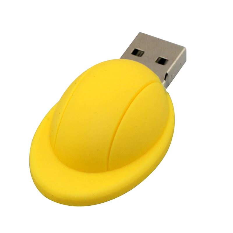 Kartun Usb Flash Drive 4GB U Disk 8GB 16GB Tongkat 32GB Kuning Keselamatan Topi Keras Pen Drive 64GB Pendrive Helm Penyimpanan Kartu Memori