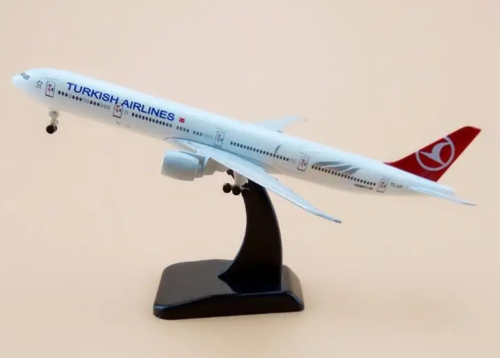 

20cm Alloy Metal Air TURKISH Airlines Boeing 777 B777 Airways Plane Model Airplane Model w Stand Aircraft Crafts Gift