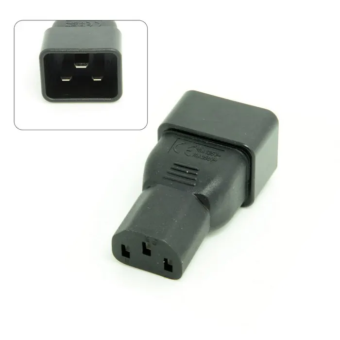 IEC 320 IEC320 C13 IEC C13 Female to iec Male C20 Power Mains Extension Adapter adaptor connector for PDU UPS 10A to 16A