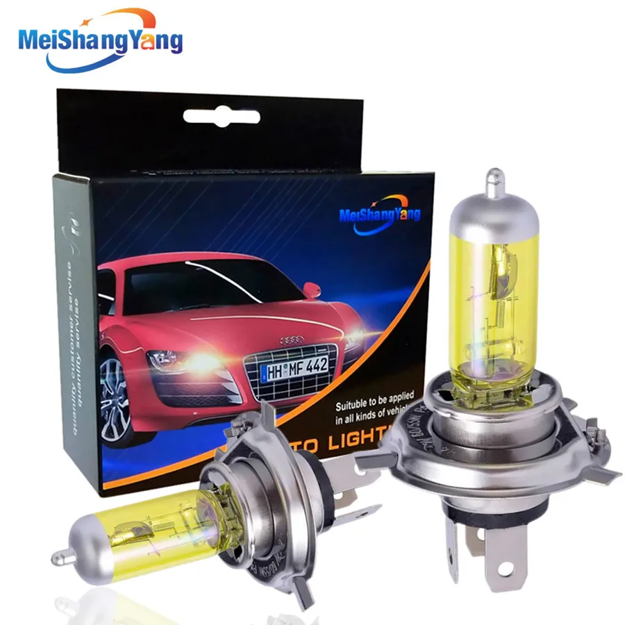 

2PCS H4 55W Halogen Bulb Car Light Source High Power Quartz Glass Car Driving Lamp Auto Fog Lights 3000K 5000K Yellow White 12V