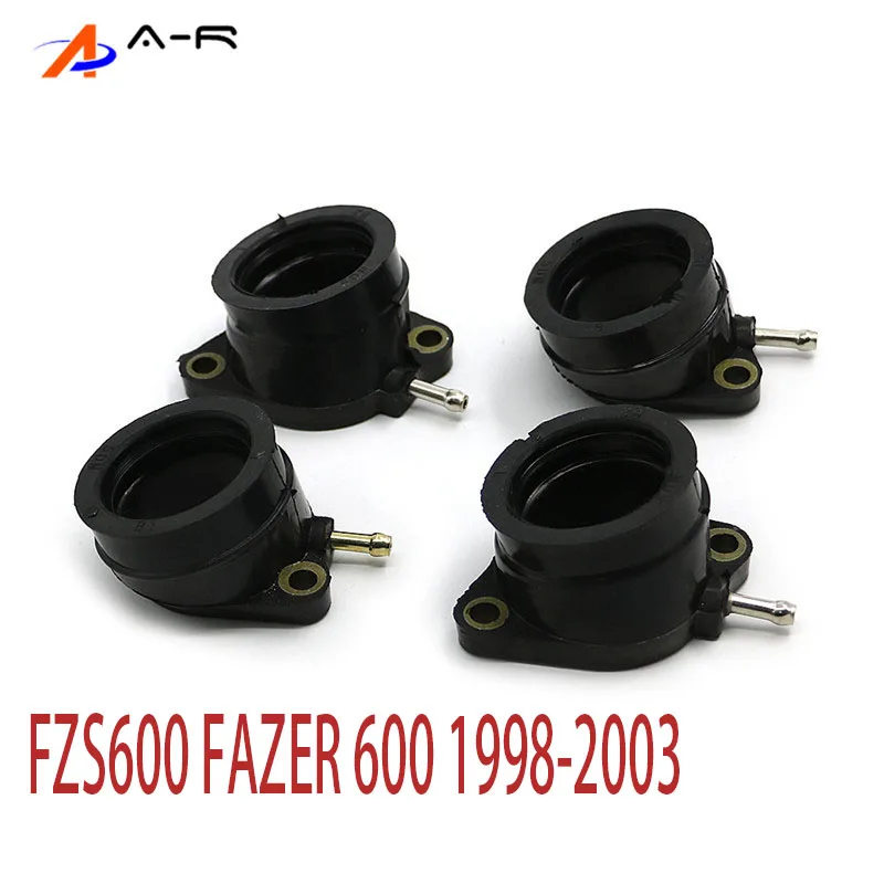 

4 Piece Motorcycle Carburetor Carburateur Intake Manifold Joint Boot 5DM-13586-01 For Yamaha FZS600 FAZER FZS 600 1998 - 2003