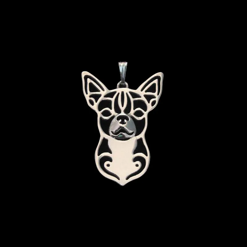 Fashion Women Alloy Pet Dog Pendants Jewelry Cutout Cute Chihuahua Pendants