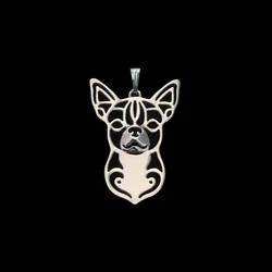 Fashion Women Alloy Pet Dog Pendants Jewelry Cutout Cute Chihuahua Pendants