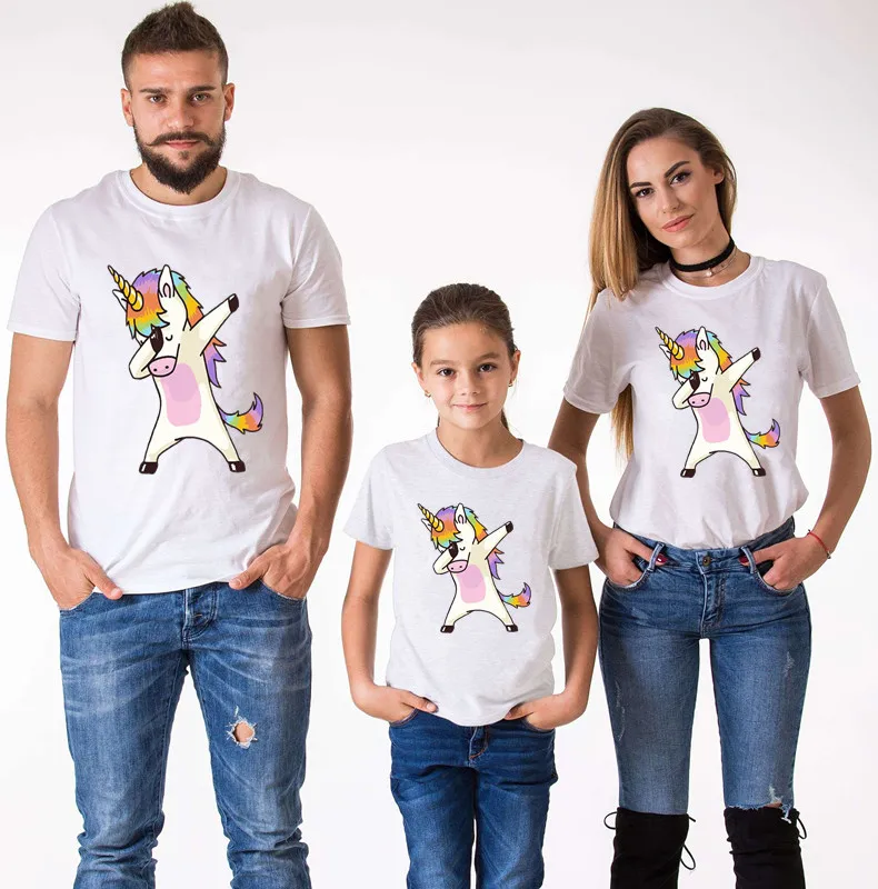 

Unicorn T-shirt Family Matching Clothes Mommy and Me Clothes Unicorn Shirt Boys Clothes T-shirt Matching Outfits Casual T-shirt