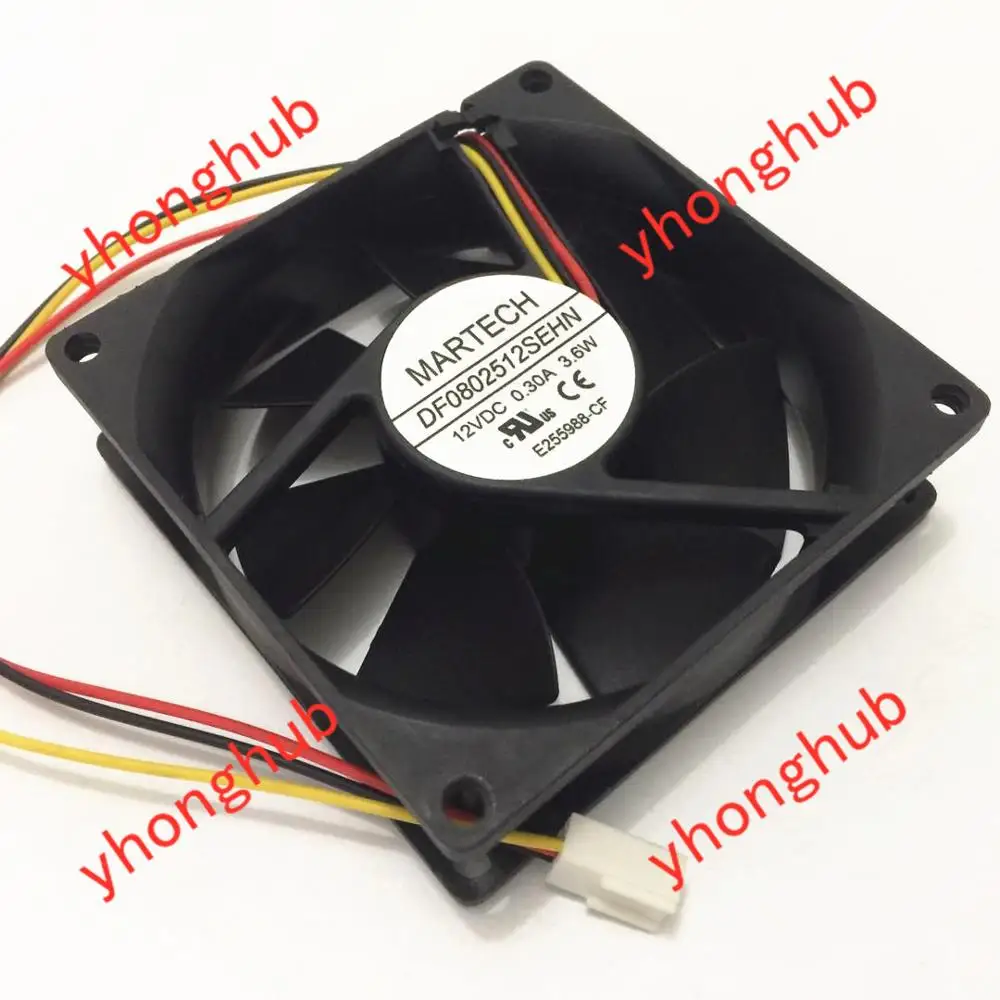 

MARTECH DF0802512SEHN Server Cooling Fan 12VDC 0.30A 3.6W 80X80X25mm 3-Wire