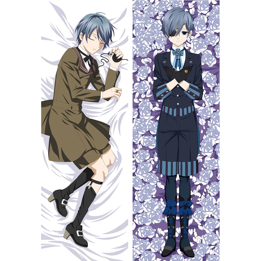 

Anime JK Black Butler Dakimakura Body Pillow Cover Case Slip Ciel Phantomhive Male Hug Pillowcase