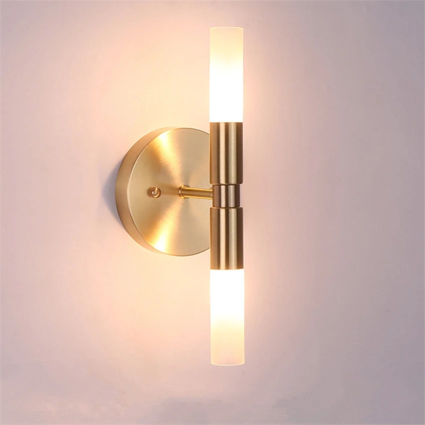 

Full Copper Wall Lamps Post-modern Bedroom Living Room Sconce Wall Lights Background Walls Corridor Aisle Lamp Bedside Fixtures